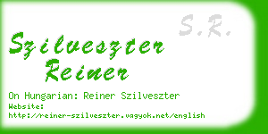 szilveszter reiner business card